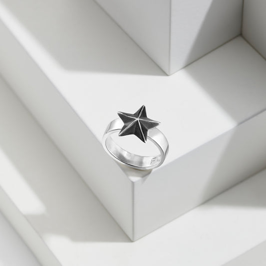 Personalised Star Burst Cocktail Ring
