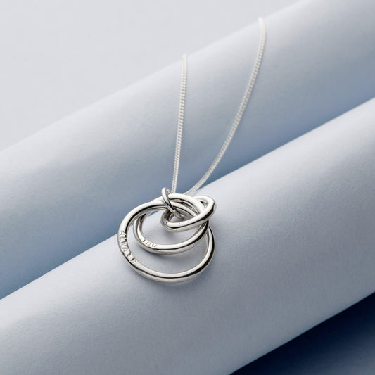 Personalised Three Russian Rings Necklace