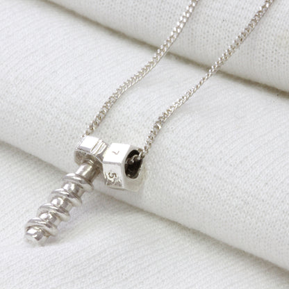 Baby Nut & Bolt Personalised Necklace
