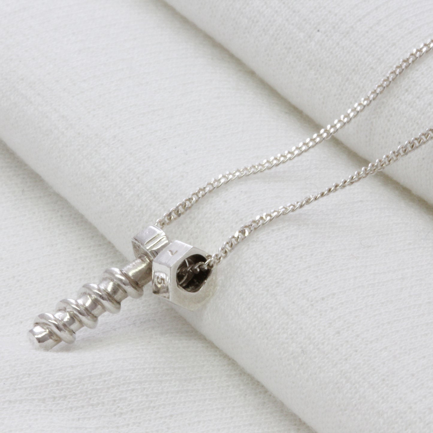 Baby Nut & Bolt Personalised Necklace