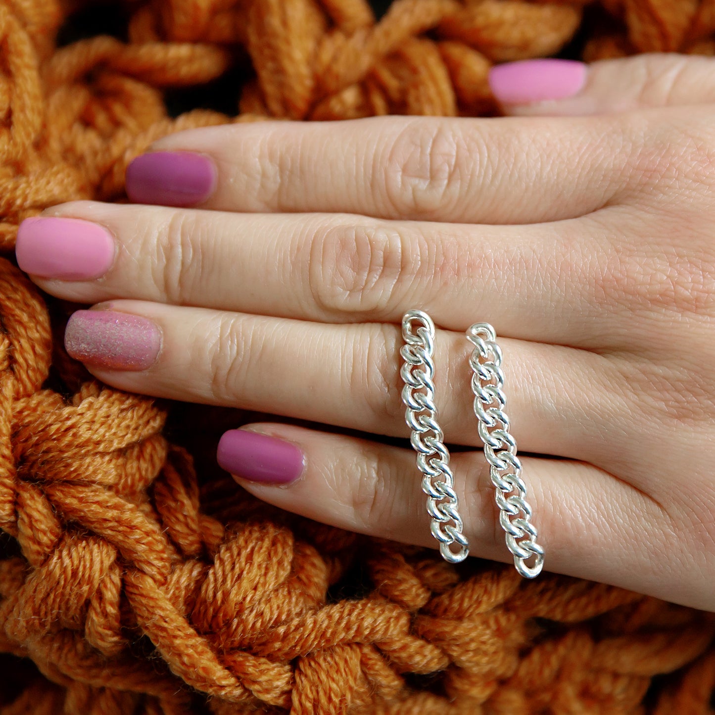 Silver Chain Earrings