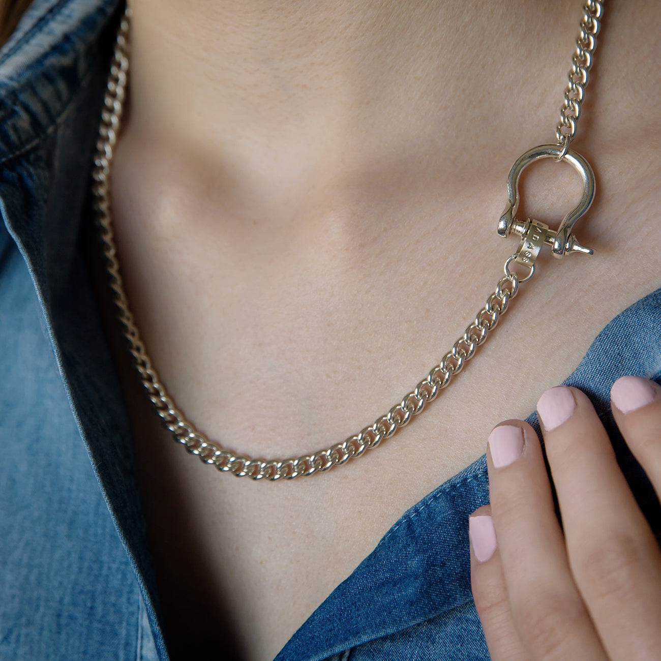 Personalised Large Shackle Necklace