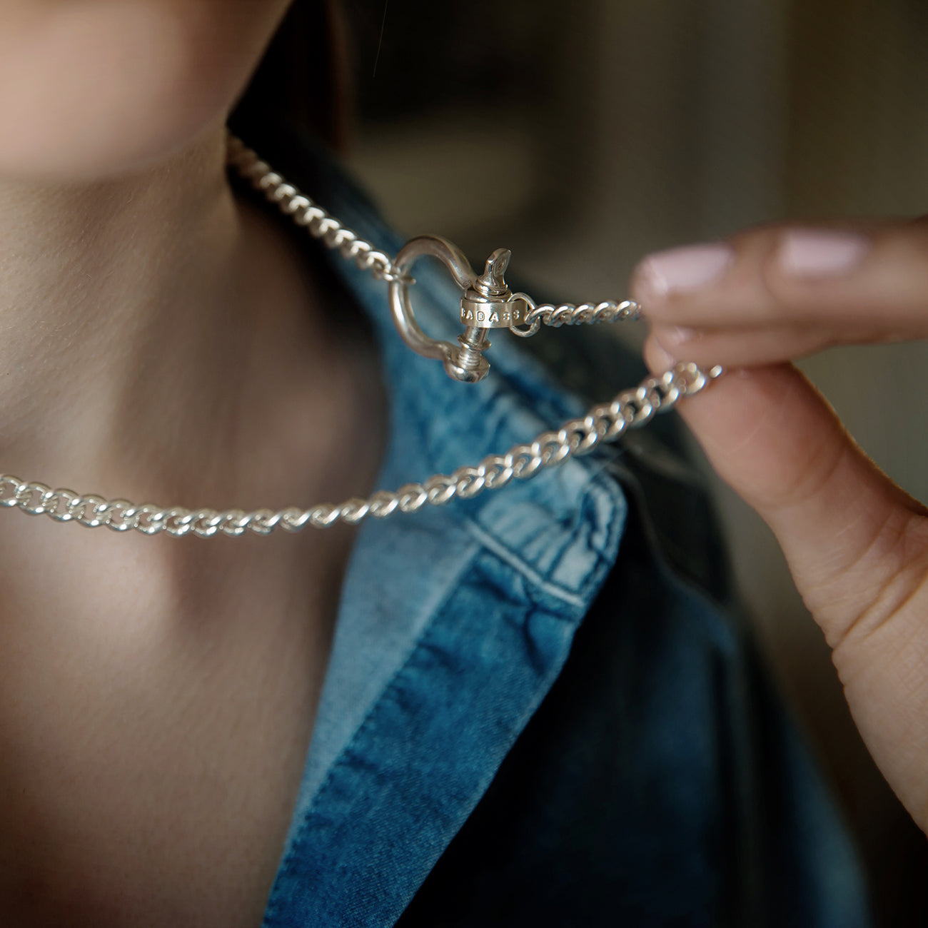 Personalised Large Shackle Necklace