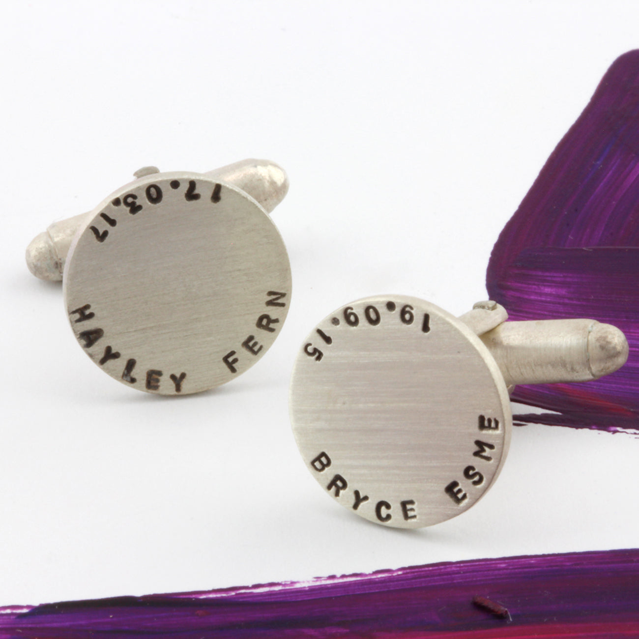 Personalised Disc Cufflinks - Soremi Jewellery