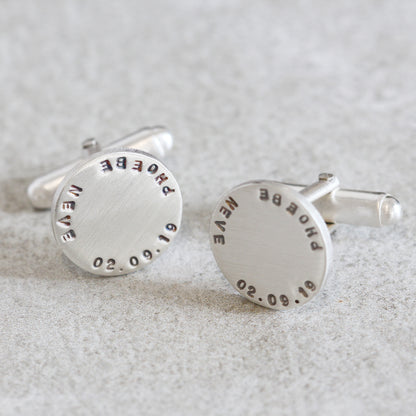 Personalised Disc Cufflinks