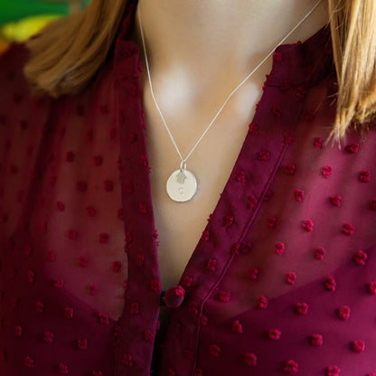 Initial Hamsa Evil Eye Nugget Necklace