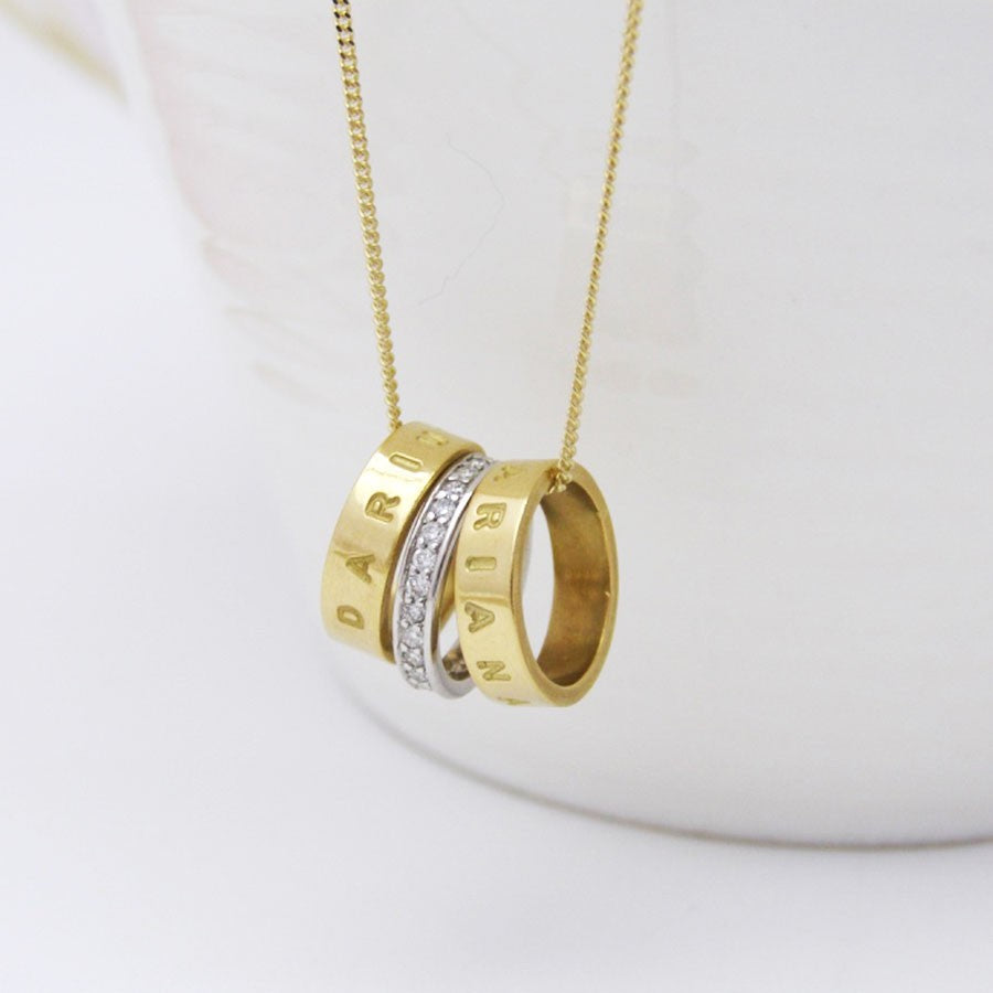 Personalised Gold & Diamond Pendant - Soremi Jewellery