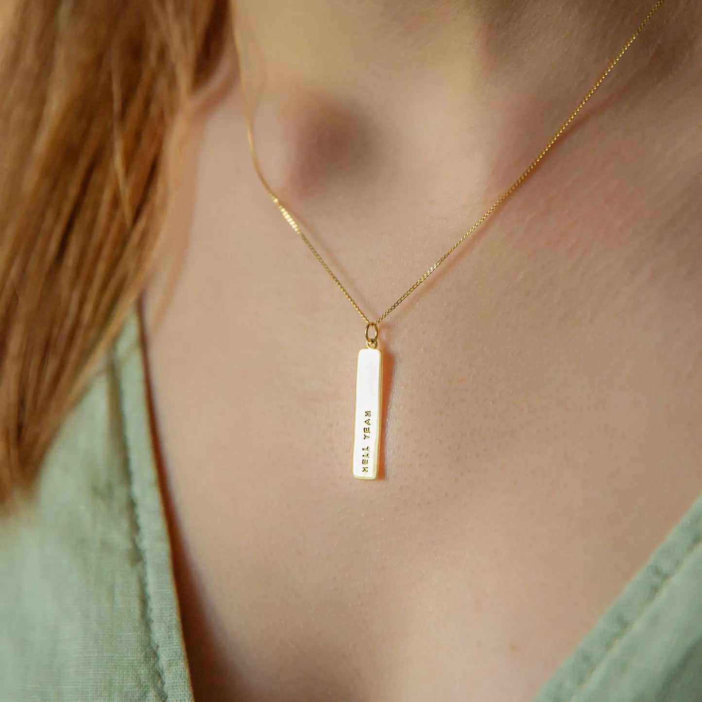 9ct Gold Tag Necklace soremijewelleryuk