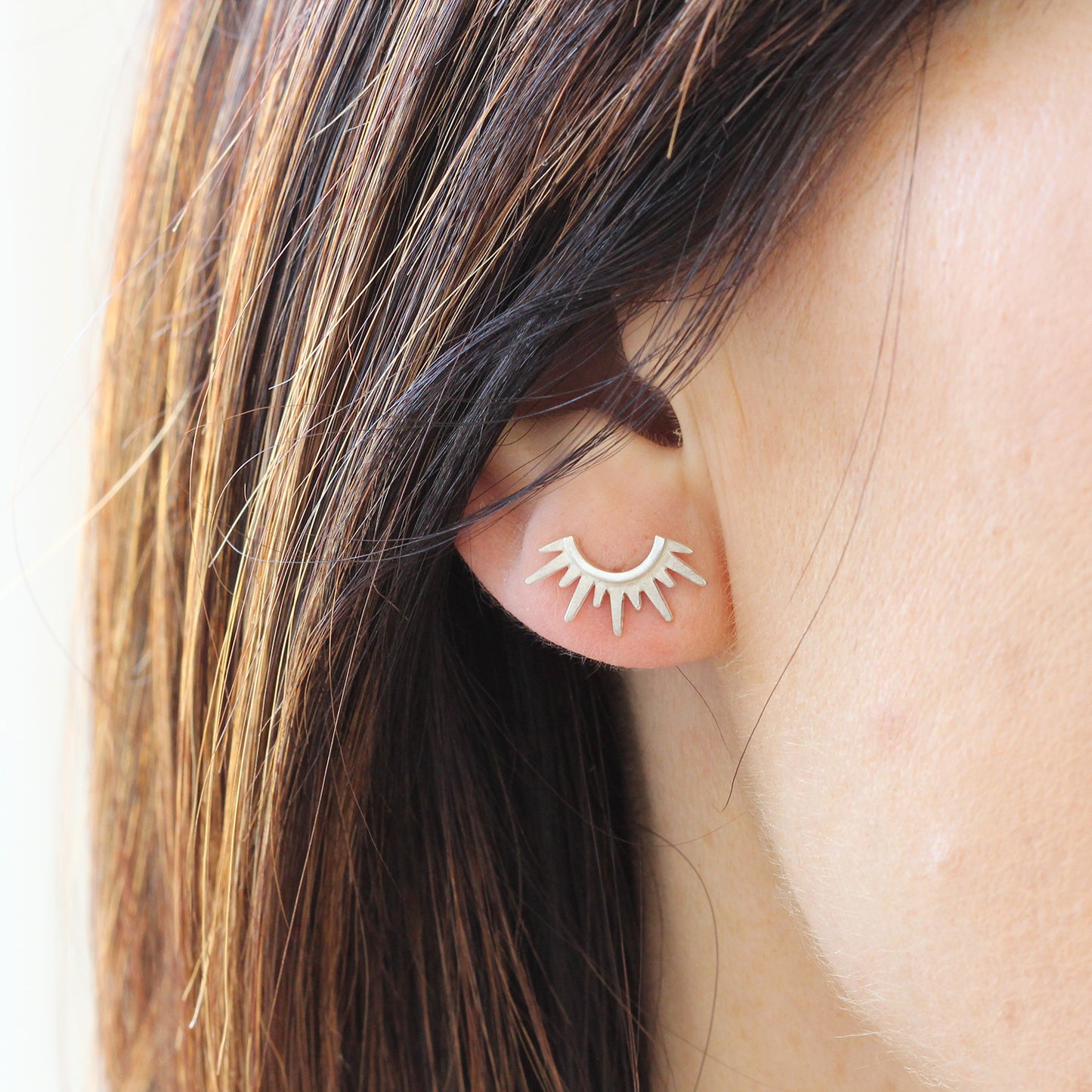 sun beam stud everyday earrings