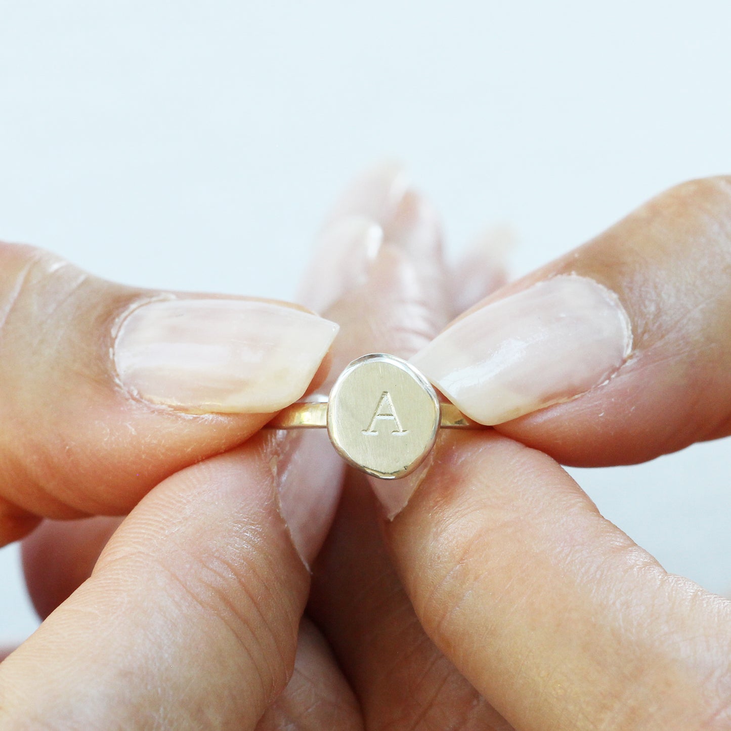 Personalised Initial Nugget Ring