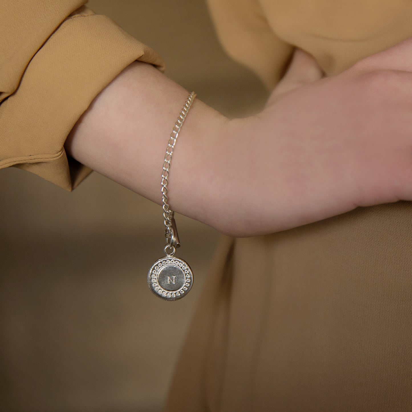 Personalised Initial Nugget Bracelet