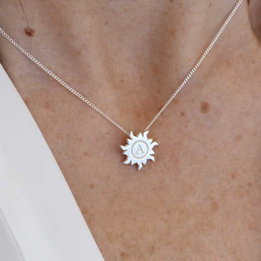 Personalised Initial Sun Necklace
