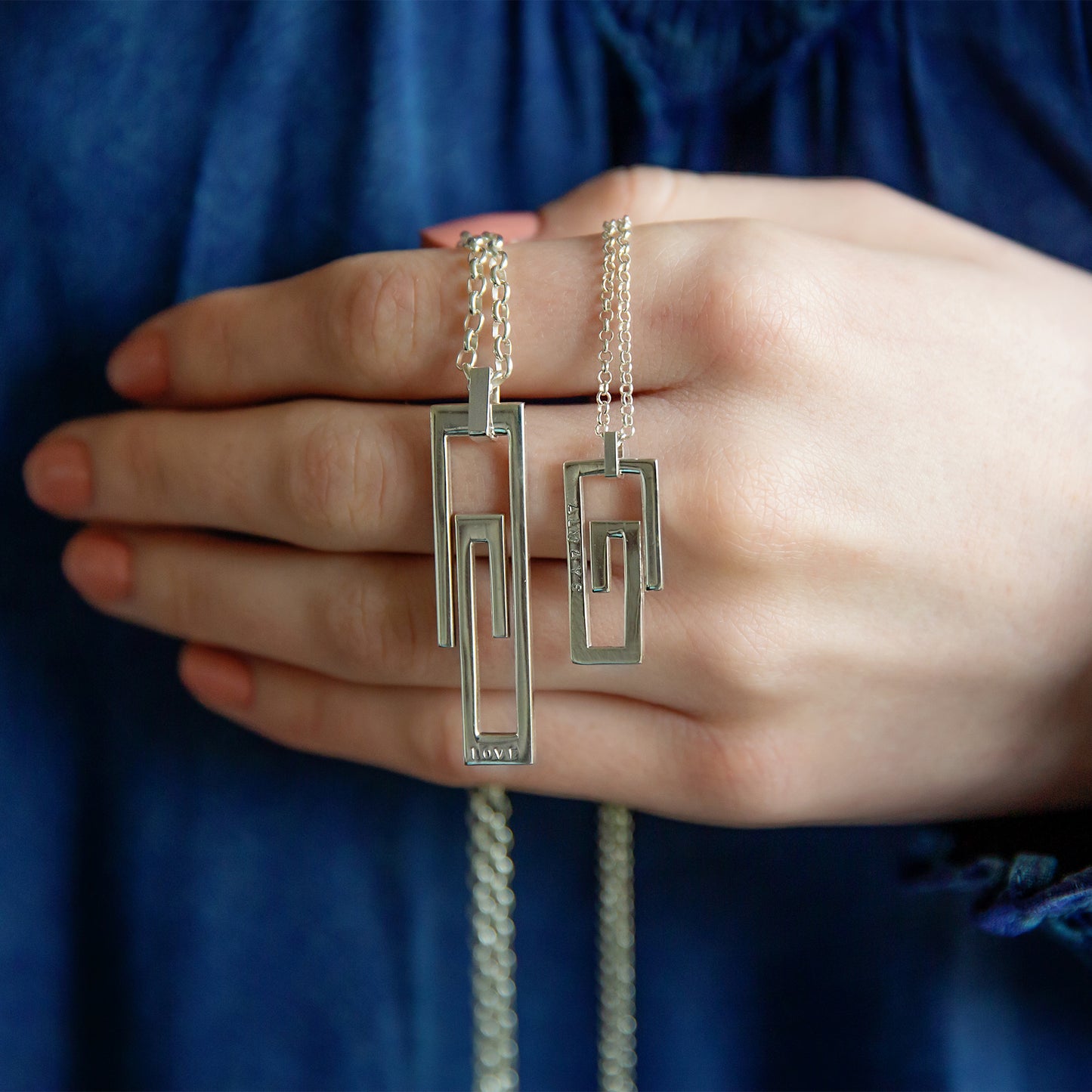 Personalised Silver Paperclip Necklace