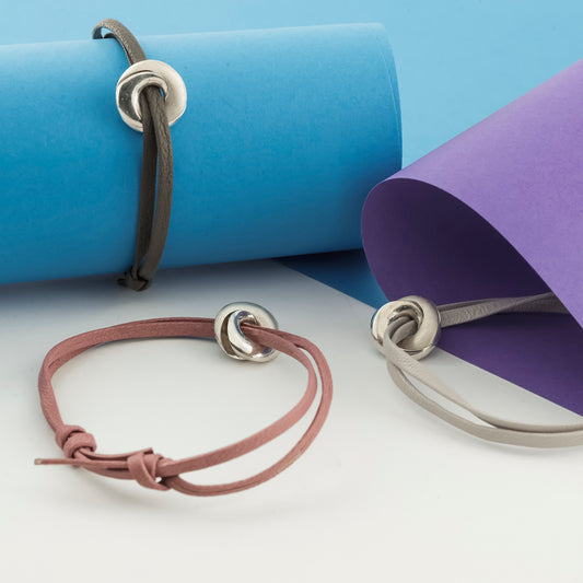 Mobius Infinity Personalised Nappa Leather Bracelet - Soremi Jewellery