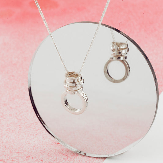 Personalised Lux Scroll Pendant - Soremi Jewellery