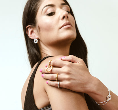 Mobius Infinity Personalised Silver Earrings - Soremi Jewellery