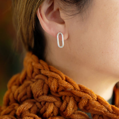 Silver Mismatch Chain Earrings