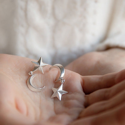 Star & Moon Mismatched Earrings