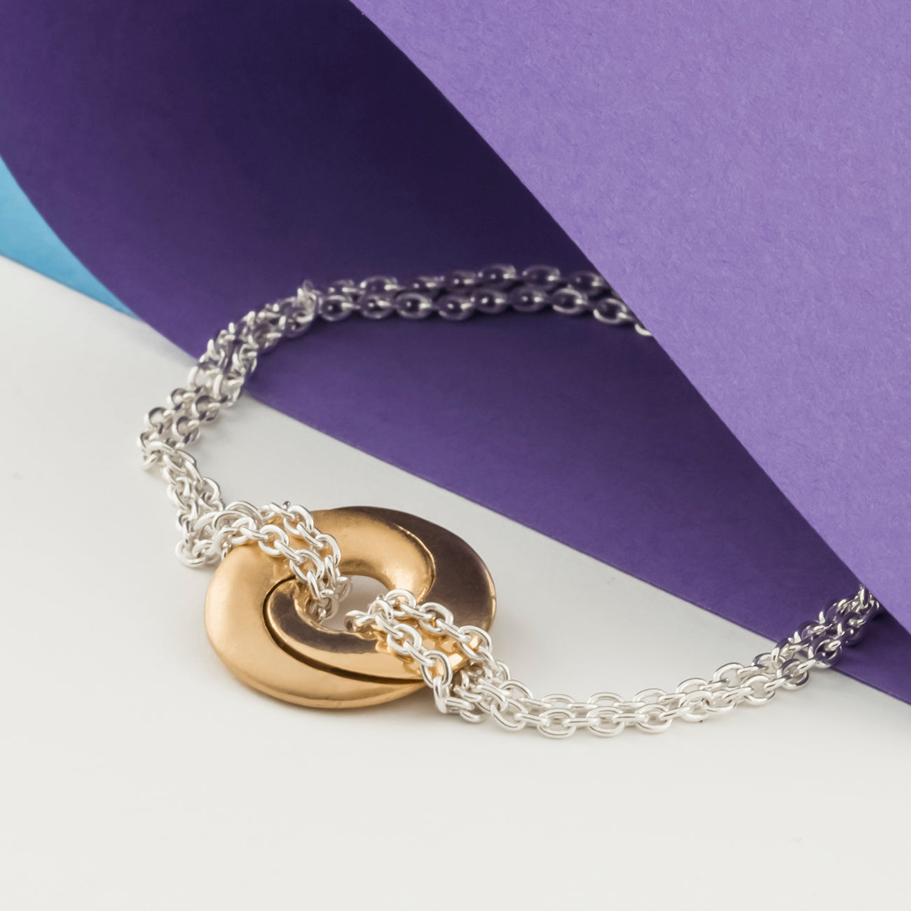 Mobius Infinity Personalised Gold & Silver Bracelet - Soremi Jewellery