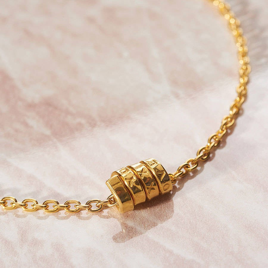 Personalised Scroll Bracelet - Soremi Jewellery
