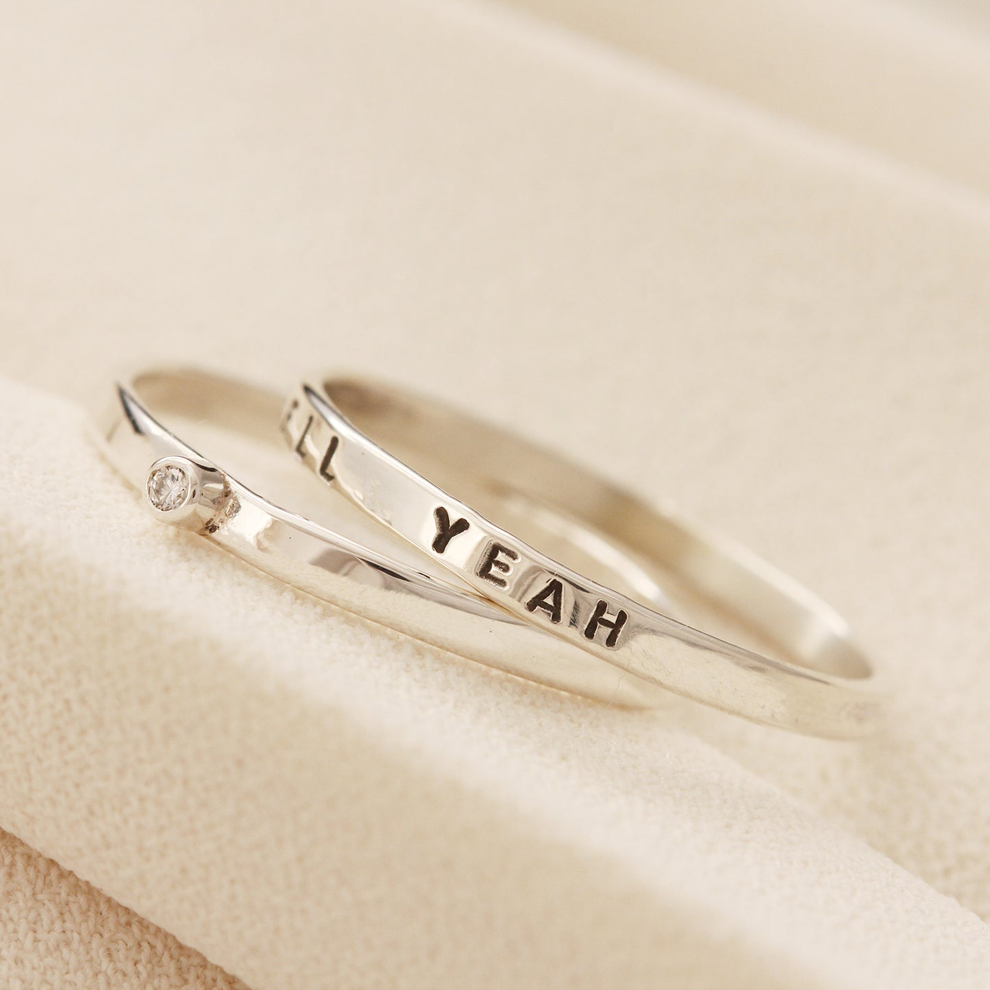 Personalised Diamond Stacking Ring