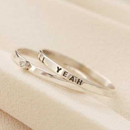 Personalised Diamond Stacking Ring