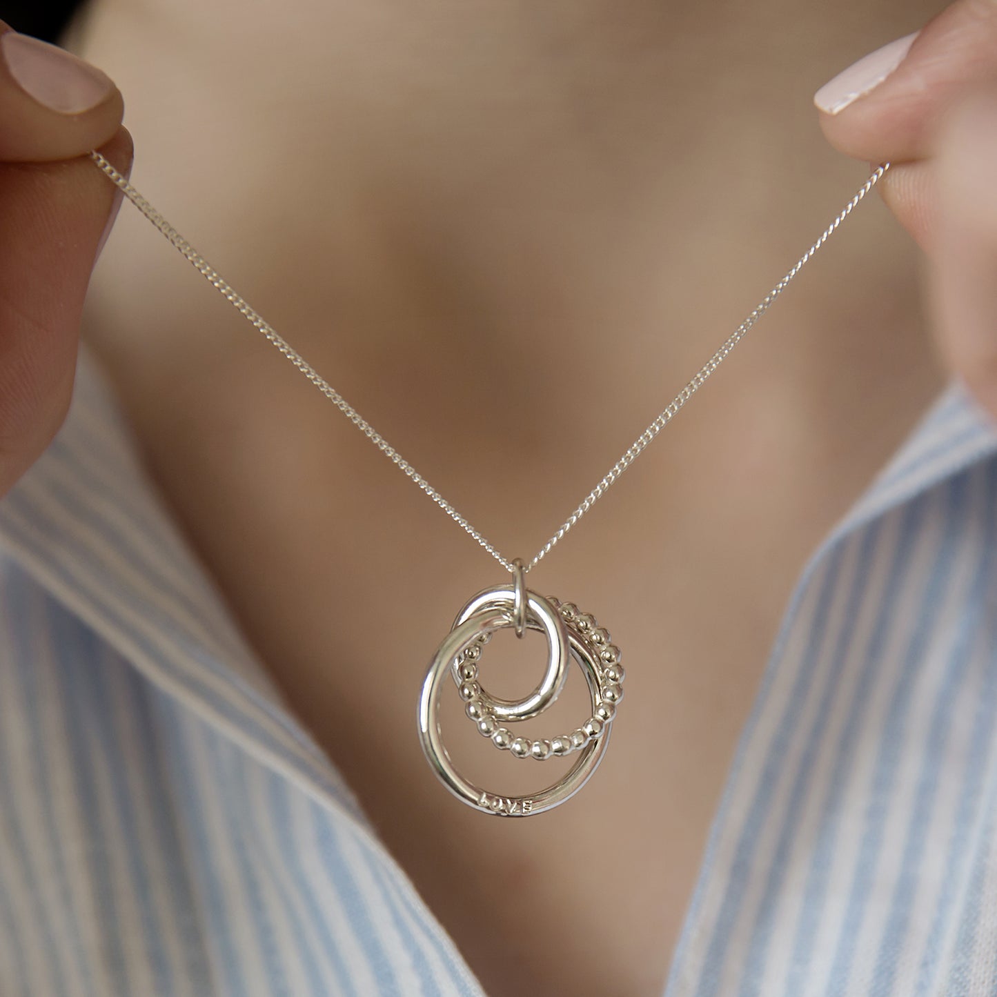 Personalised Russian Rings Necklace
