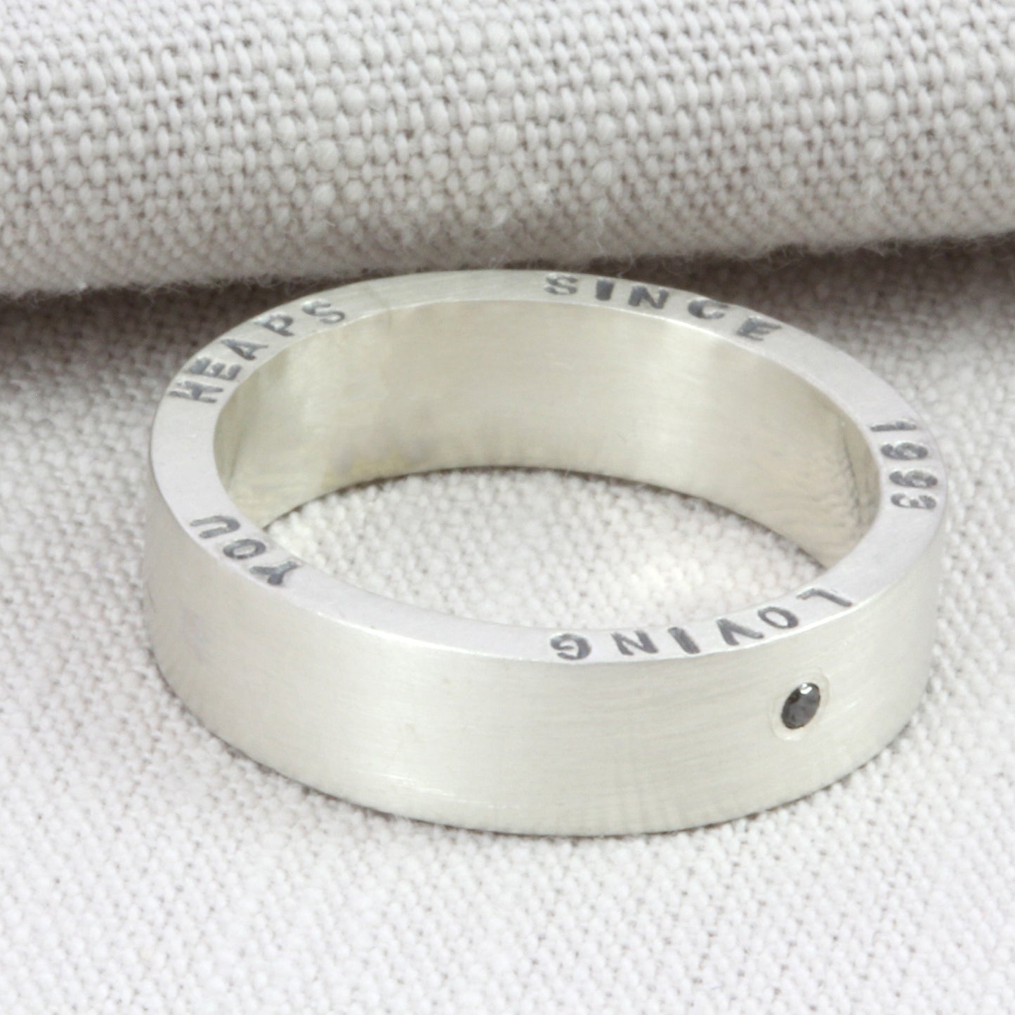 Chunky Personalised Silver Ring