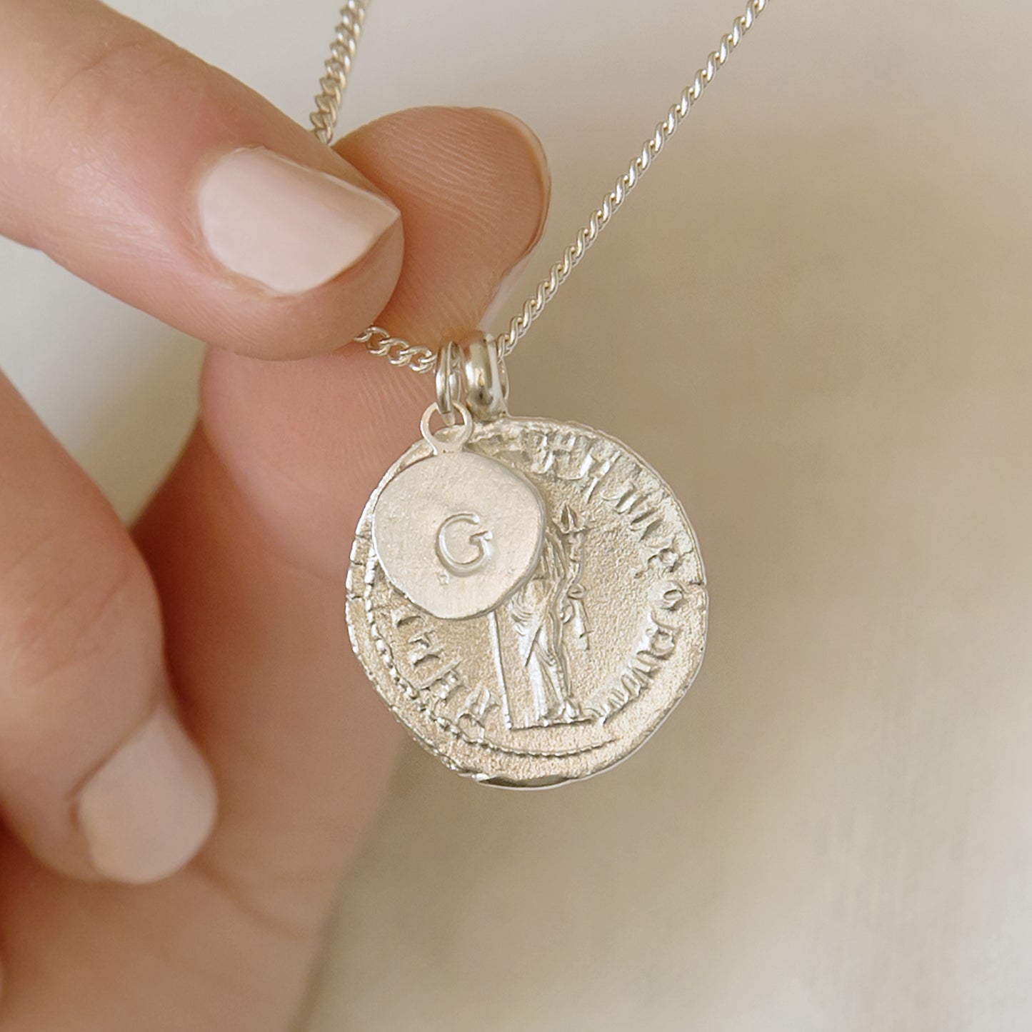 Personalised Silver Goddess Necklace