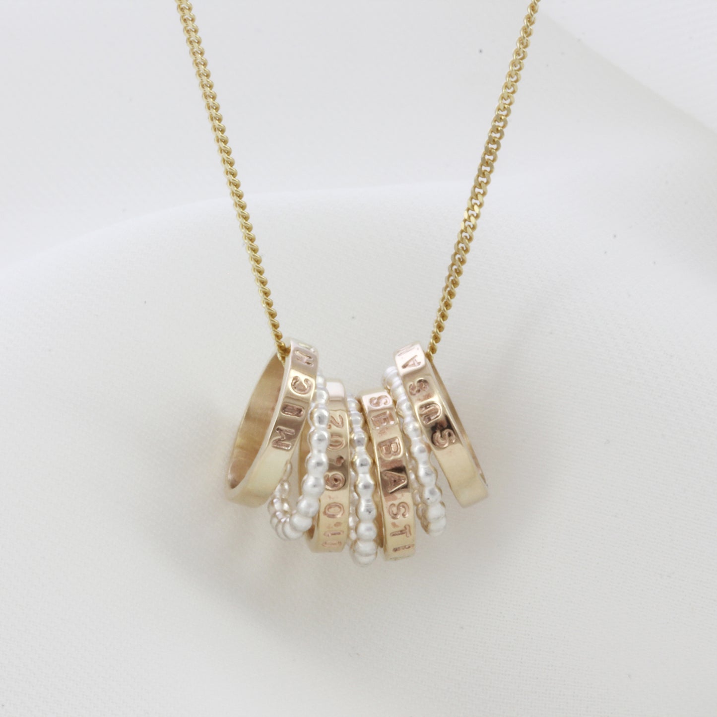 Personalised Slender Gold Hoop Pendant