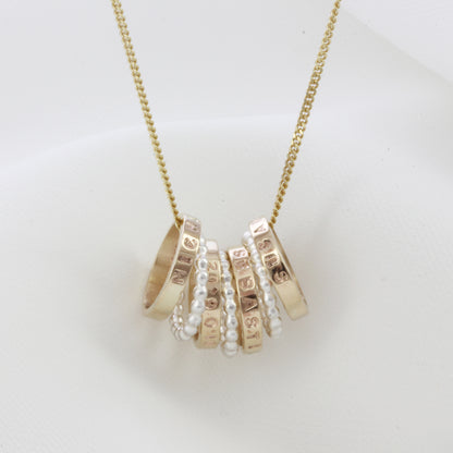Personalised Slender Gold Hoop Pendant