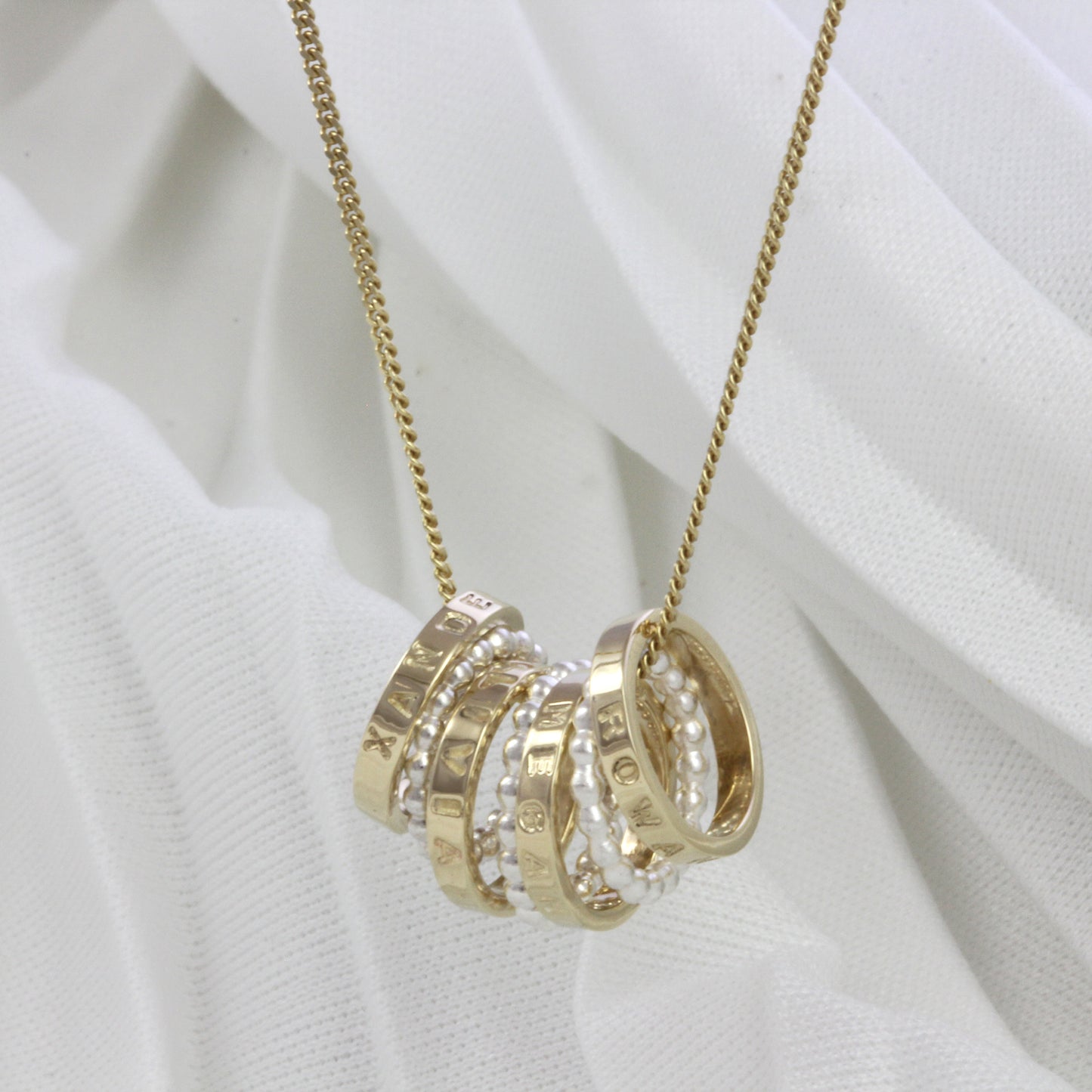Personalised Slender Gold Hoop Pendant