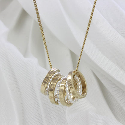 Personalised Slender Gold Hoop Pendant