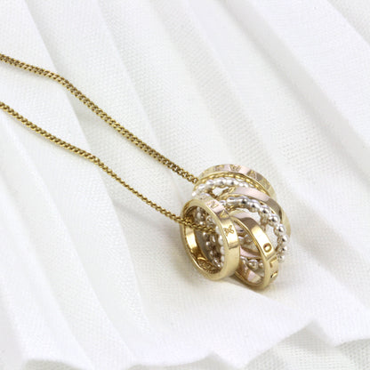 Personalised Slender Gold Hoop Pendant
