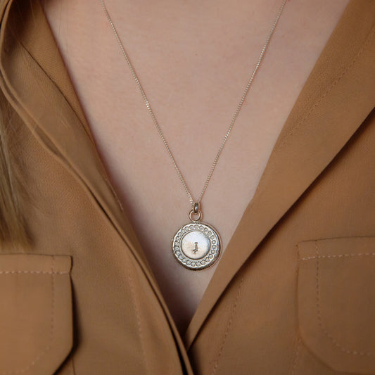 Personalised Silver Medallion Pendant Necklace