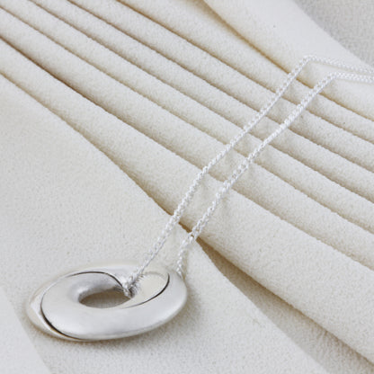 Personalised Interlinking Hoops Mobius Necklace