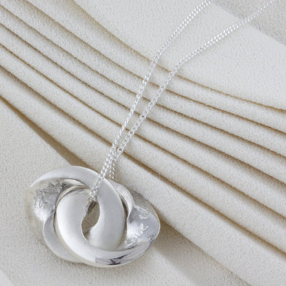 Personalised Interlinking Hoops Mobius Necklace