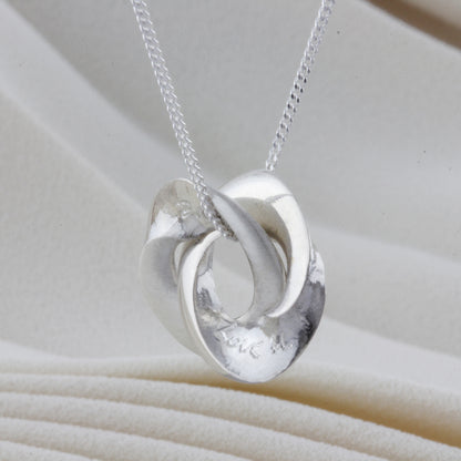 Personalised Interlinking Hoops Mobius Necklace