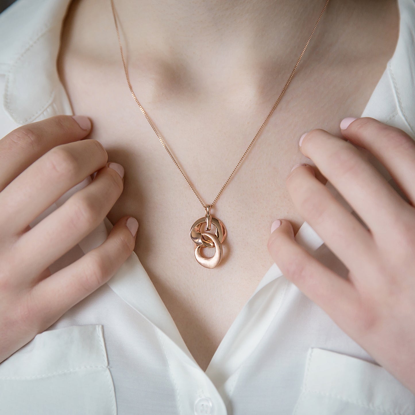 Mobius Infinity Personalised Gold Locket Pendant