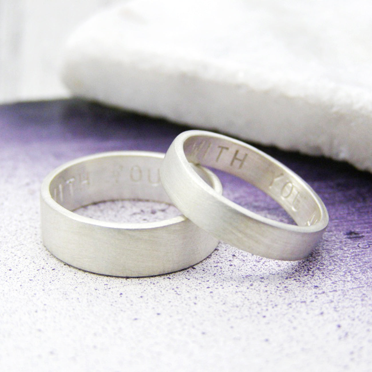 Matching Personalised Silver Rings – soremijewelleryuk