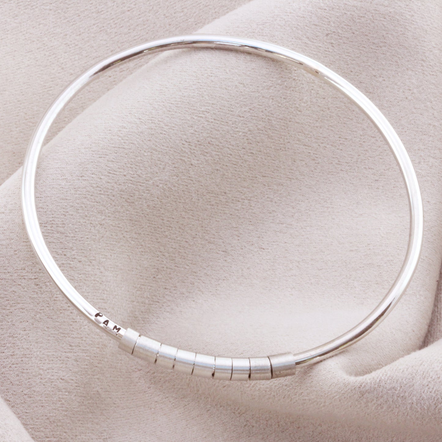 Personalised Silver Bangle