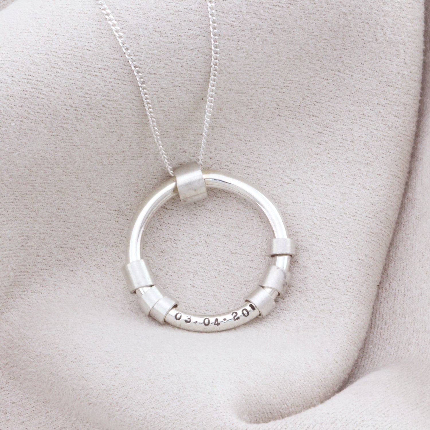 Silver hidden message necklace 