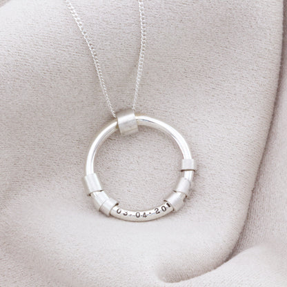 Silver hidden message necklace 