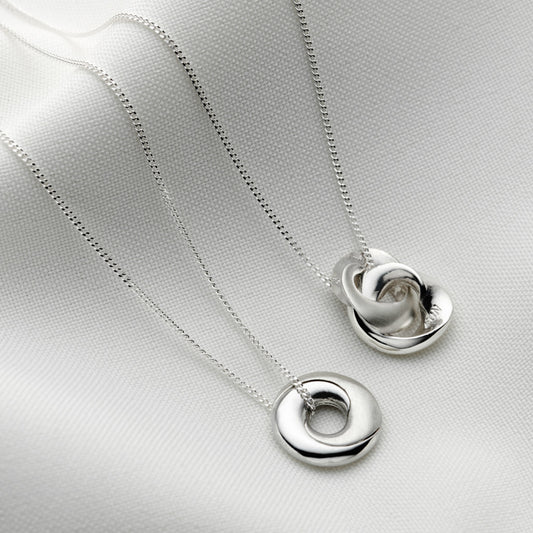 Silver Mobius Infinity Personalised Necklace