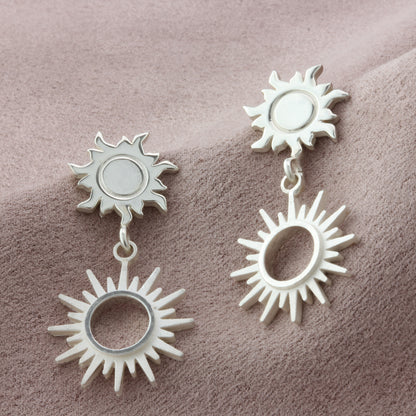 Sterling Silver Sun Drop Earrings