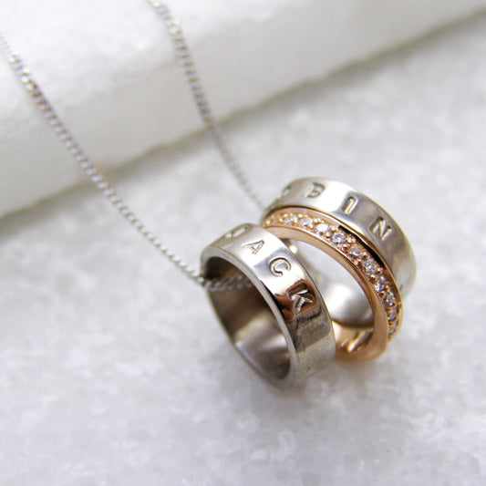 Personalised Gold & Diamond Pendant